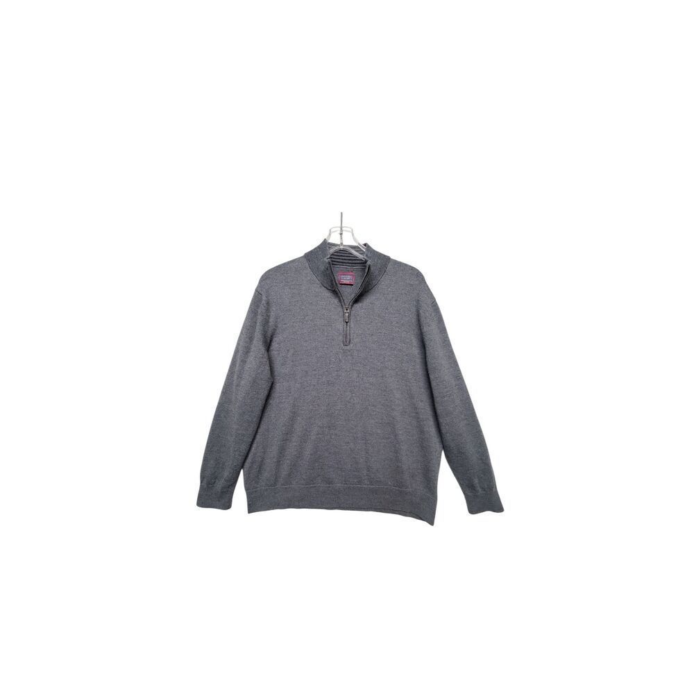 NWOT UNTUCKit Belguardo 100% Extrafine Merino Wool Quarter Zip Pullover Sweater